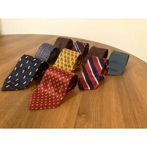 Jos A Banks neckties Signature Travelers Corporate Collection mens silk set of 9